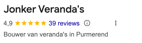 Google reviews jonker verandas purmerend