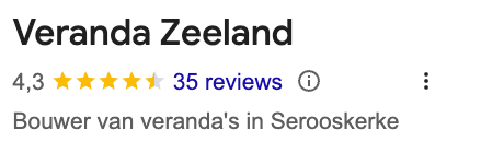 Google reviews veranda zeeland serooskerke