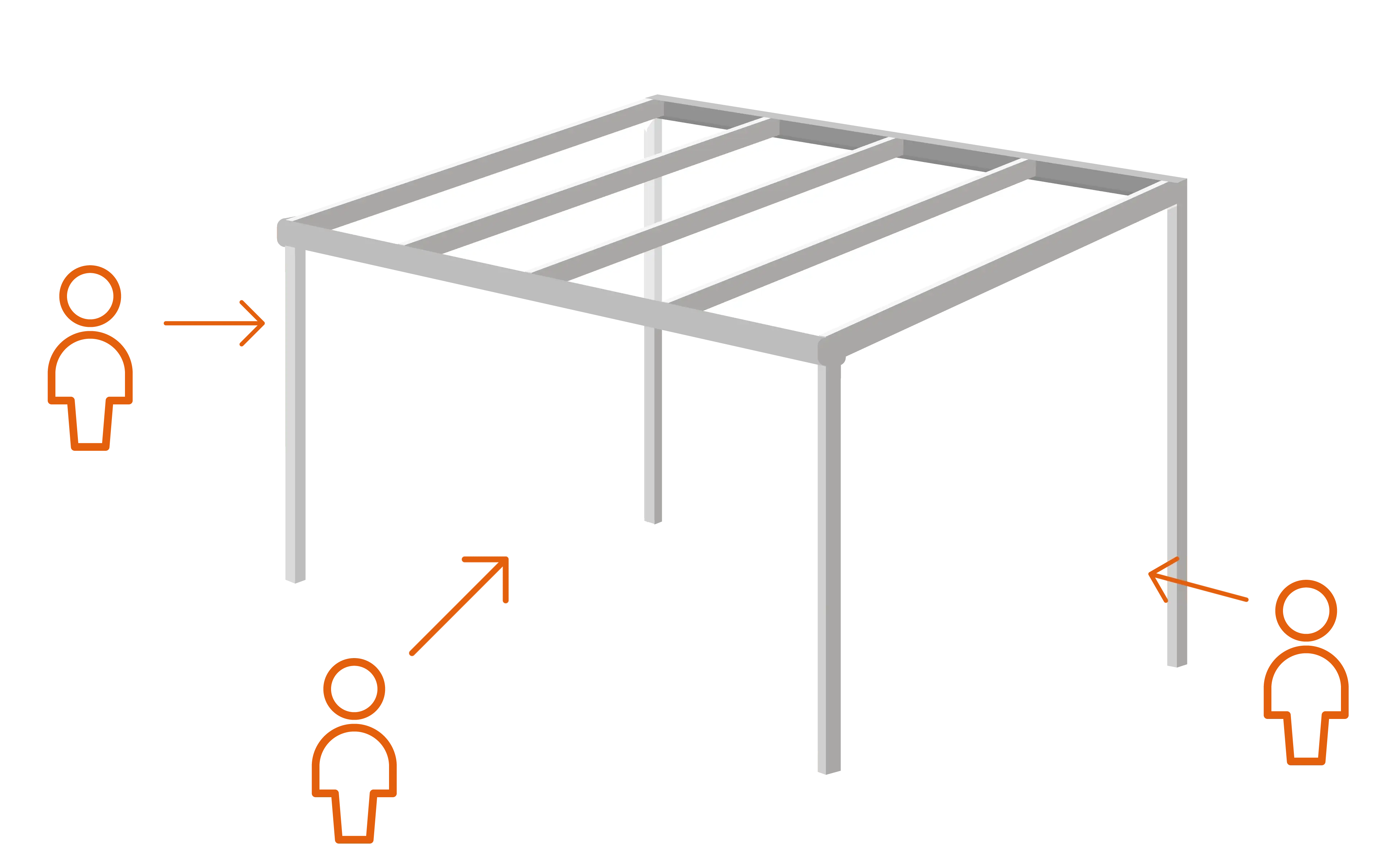 Inmeten glasschuifwand verasol